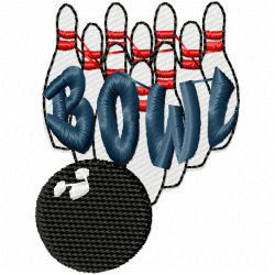 Bowling Embroidery Design 9